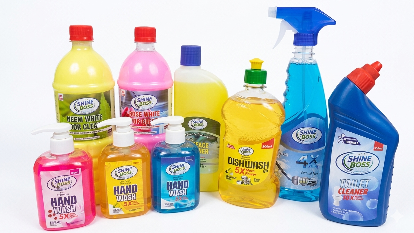 Shine Boss range of cleaning and hygiene products